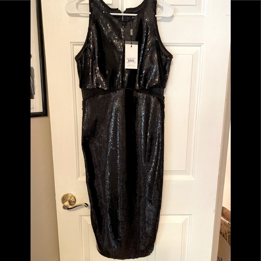 NWT Bardot black sequin dress